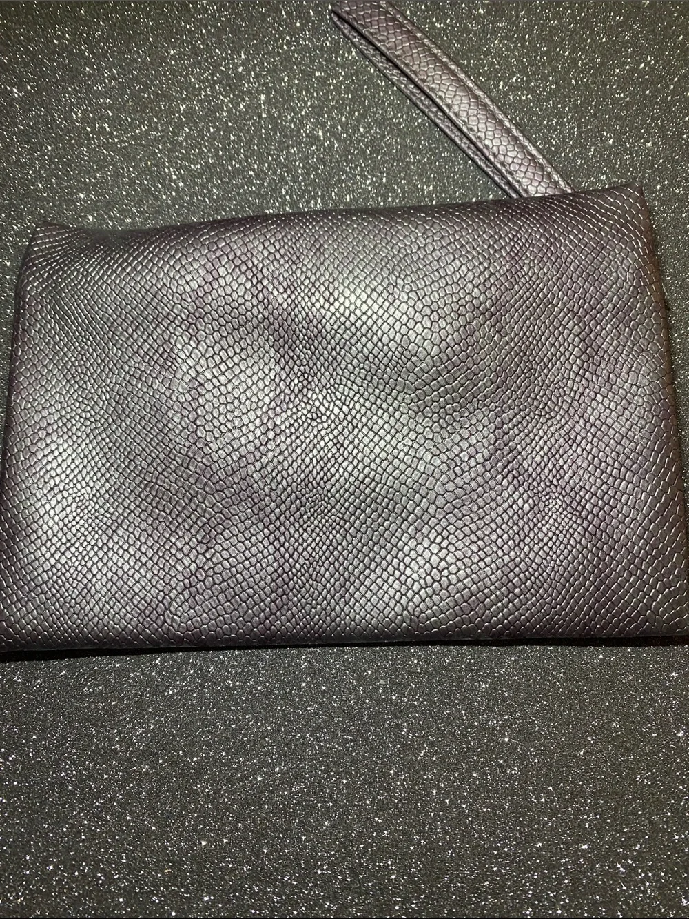 Ipsy Metallic Lavender Textured Pouch
